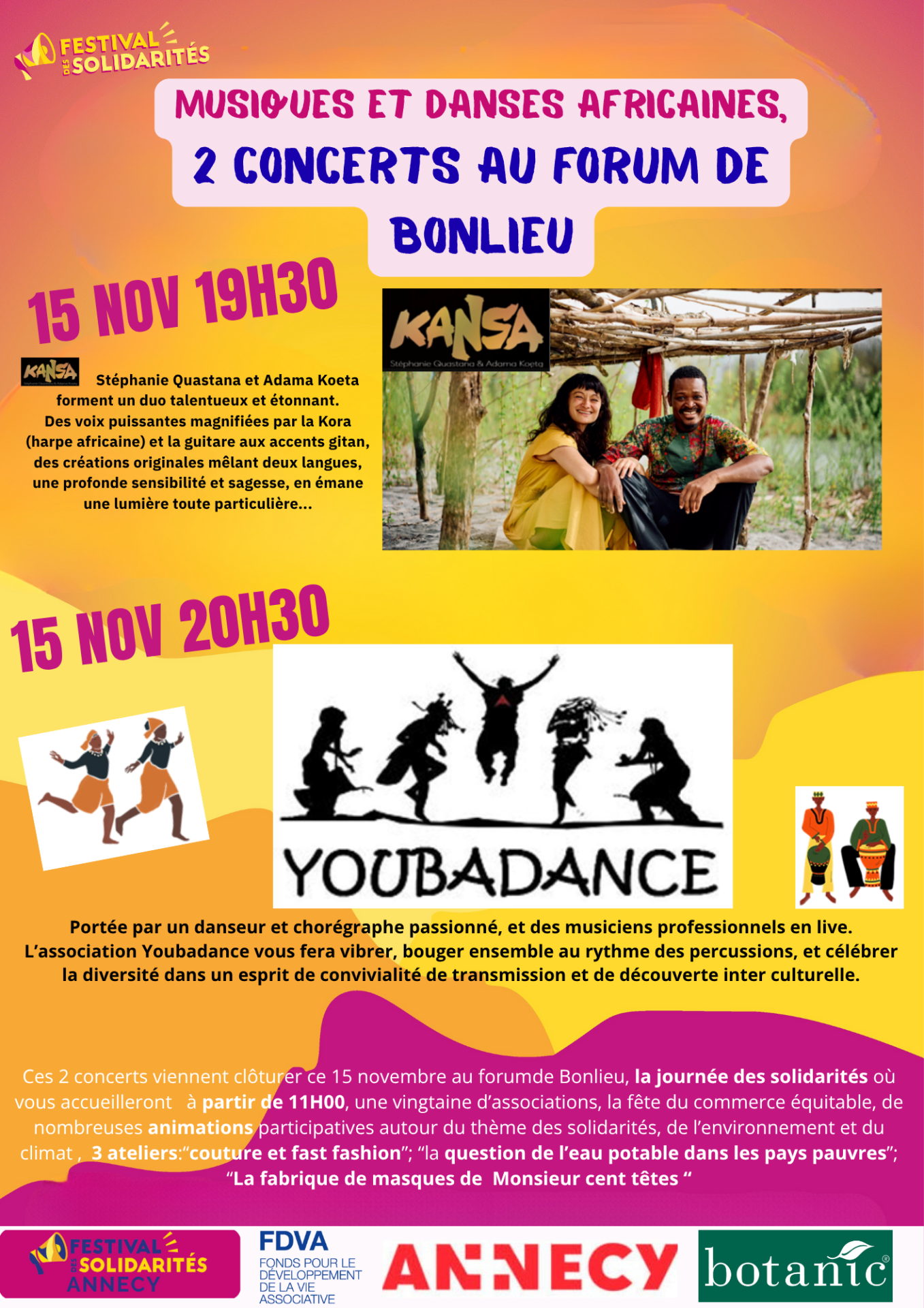 Flyer musiques et danses africaines